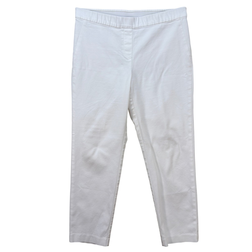 J.Jill Essential Cotton Stretch Pull-On Ankle Pants 10P Coastal Minimialist